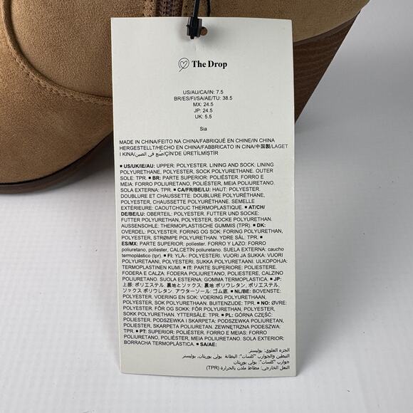 The‎ Drop Sia Chelsea Suede Ankle Boots Women's 7.5 Western Point Toe Side Zip - Picture 6 of 8